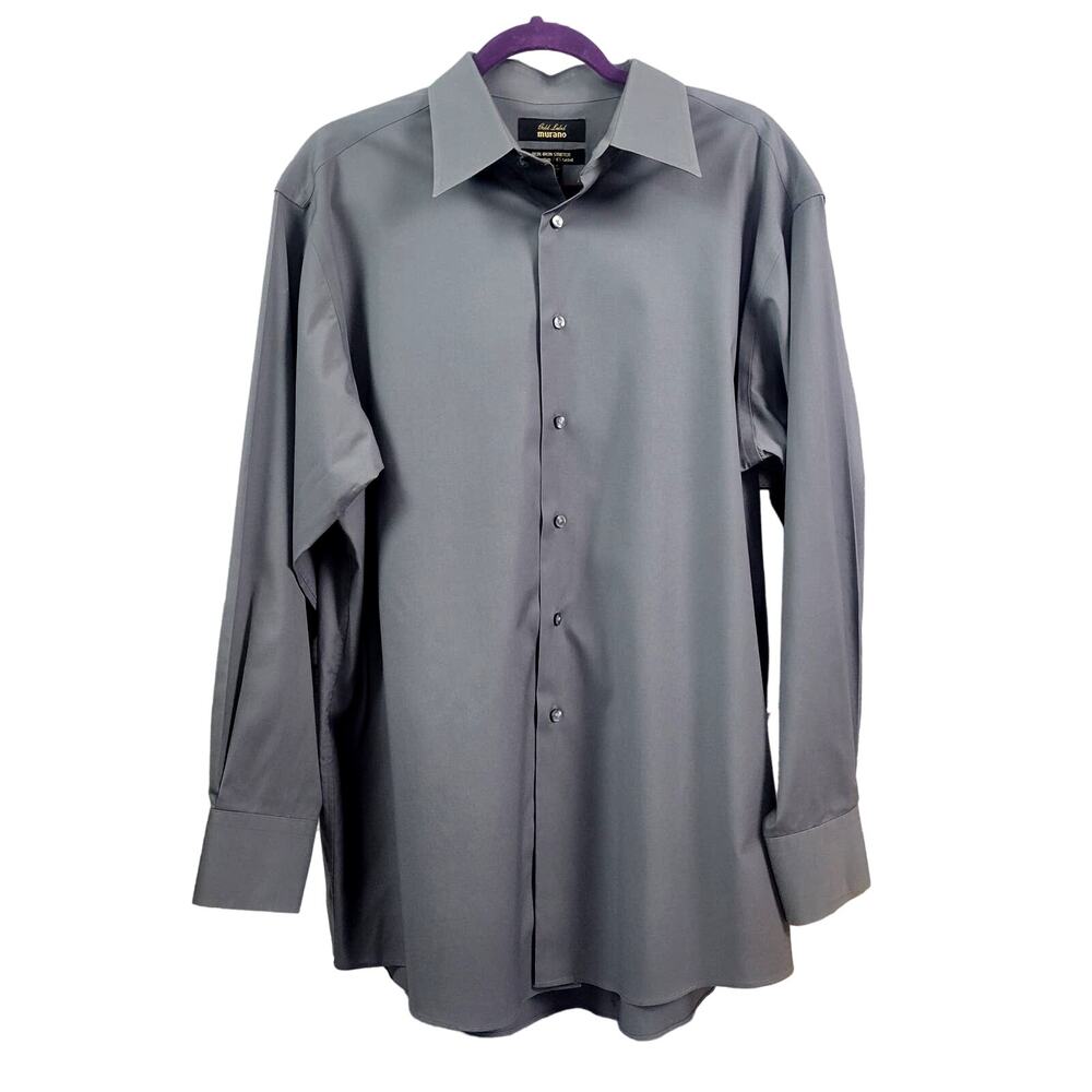 Murano Men's‎ Long Sleeve Shirt Light Gray Size 17/34 NWOT